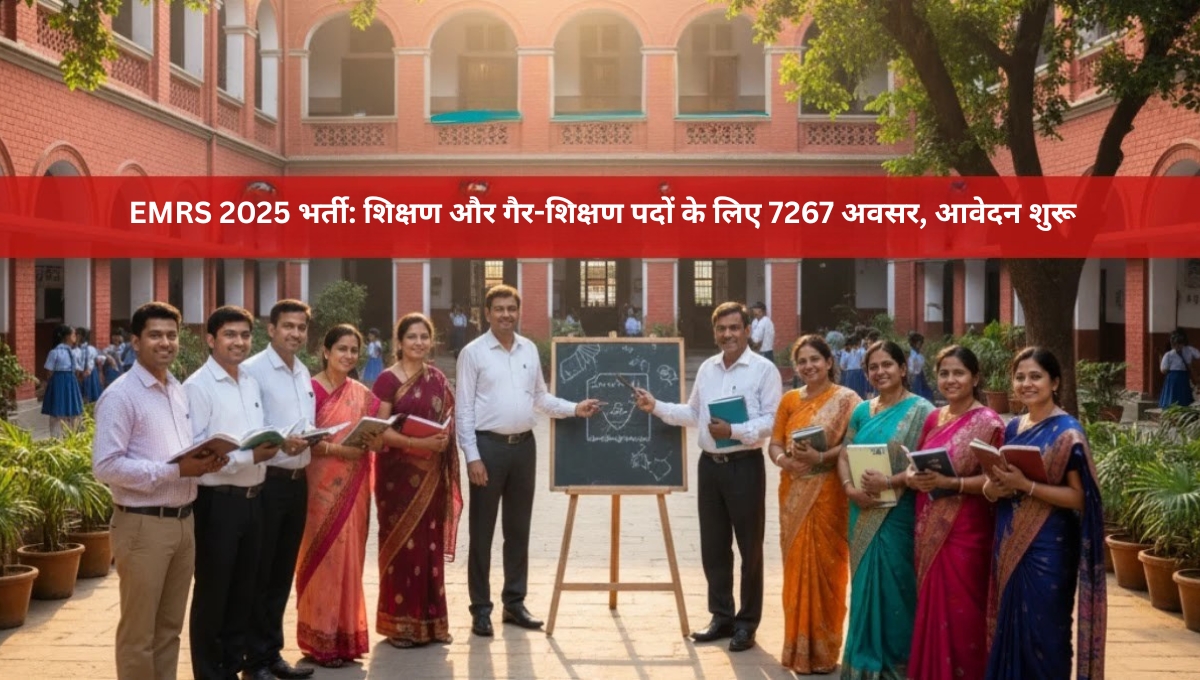 EMRS 2025 भर्ती: शिक्षण और गैर-शिक्षण पदों के लिए 7267 अवसर, आवेदन शुरू