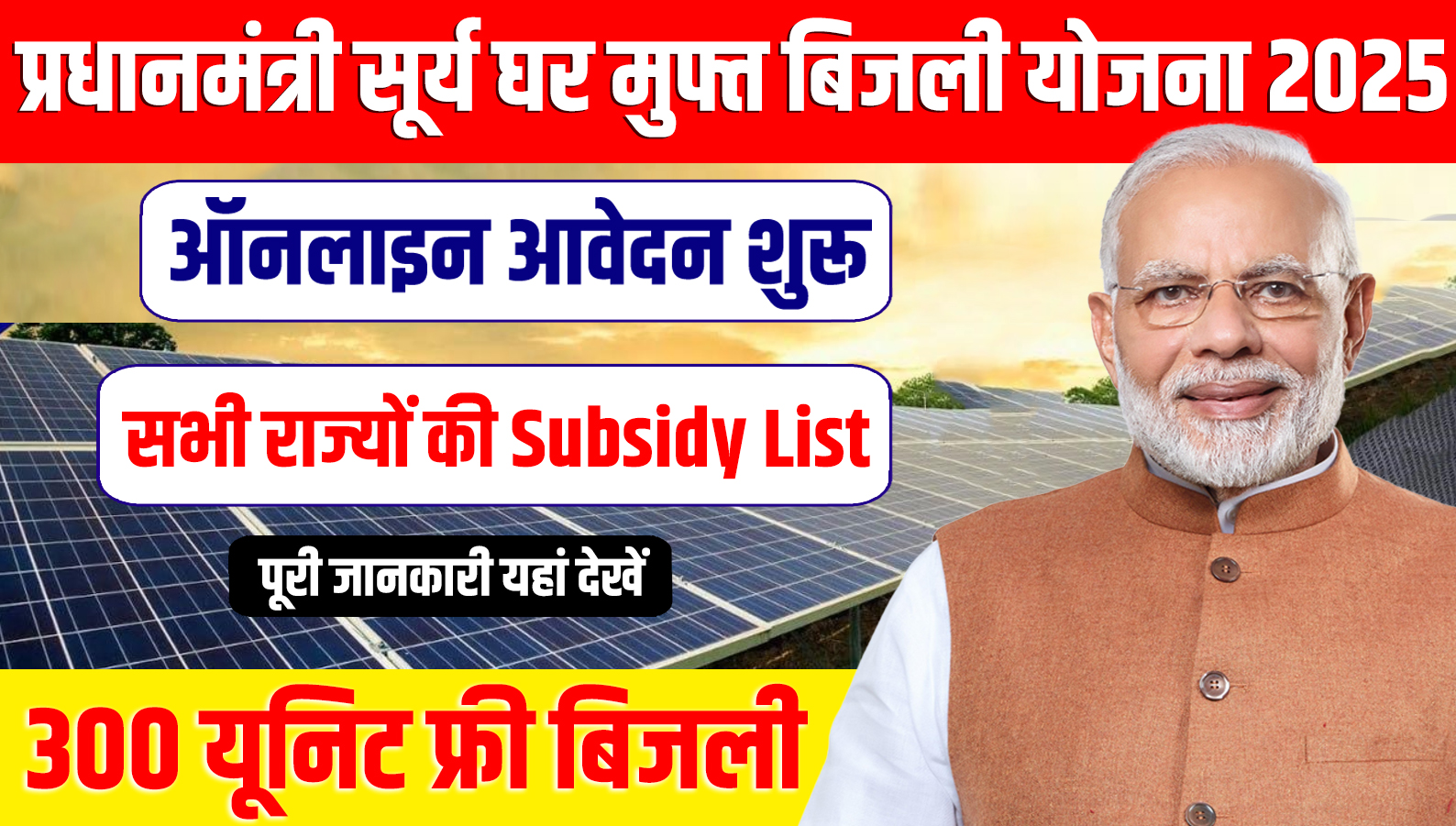 PM Surya Ghar Muft Bijli Yojana 2025