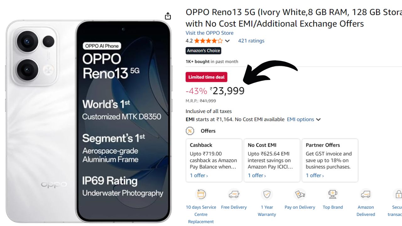 OPPO Reno 13 5G Discount Offer 