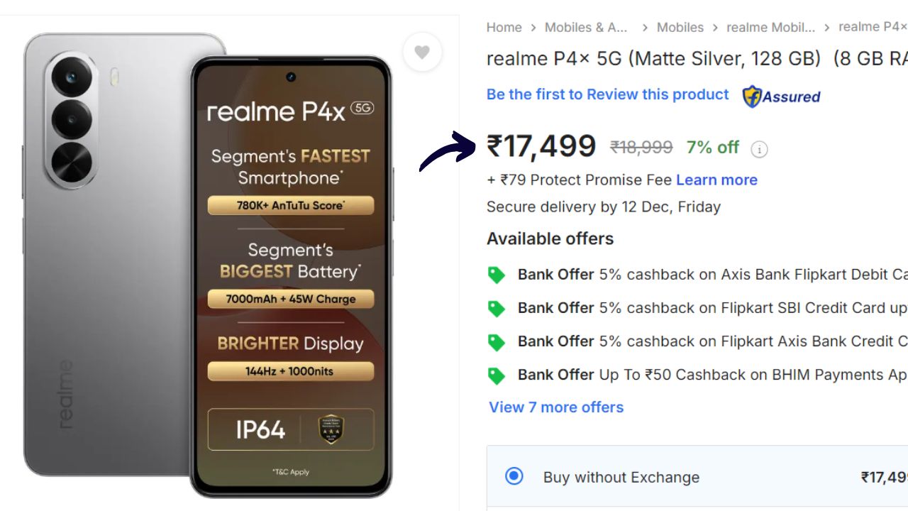 Realme P4x 5G Price  